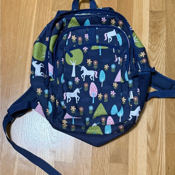 Unicorn Kids Backpack CROKT 16.5" Navy Background with Colorful UNICORN PATTERN - Picture 4 of 7